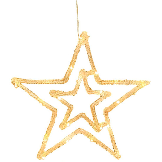 MagicHome Ziemassvētku rotājums, zvaigzne, ABS, 20xLED silti balts, 27.5 cm, 2xAA MagicHome Ziemassvētku rotājums, zvaigzne, ABS, 20xLED silti balts, 27.5 cm, 2xAA