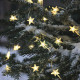 MagicHome Christmas Chain, Stars, PVC, 15xLED Warm White, 1.4 m + 0.3 m, 2xAA MagicHome Christmas Chain, Stars, PVC, 15xLED Warm White, 1.4 m + 0.3 m, 2xAA