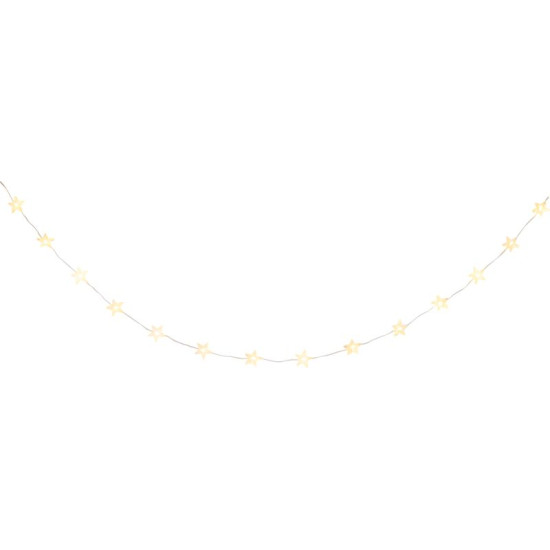MagicHome Christmas Chain, Stars, PVC, 15xLED Warm White, 1.4 m + 0.3 m, 2xAA MagicHome Christmas Chain, Stars, PVC, 15xLED Warm White, 1.4 m + 0.3 m, 2xAA