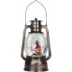 MagicHome Christmas lantern, santa, plastic, black, 1xLED warm white, 12x10x20.5 cm, 3xAA