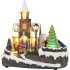 MagicHome Christmas decoration, church, plastic, 1xLED warm white, 21x14.5x20.8 cm, 3xAA