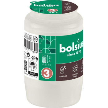 Parafīns Bolsius, 50 h, 152 g, 57x94 mm Parafīns Bolsius, 50 h, 152 g, 57x94 mm