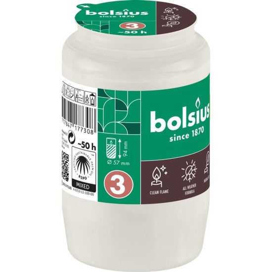 Парафин Bolsius, 50 ч, 152 г, 57х94 мм