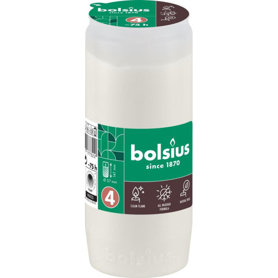 Refill Bolsius, 75 h, 238 g, 57x141 mm, for a pot, white, oil