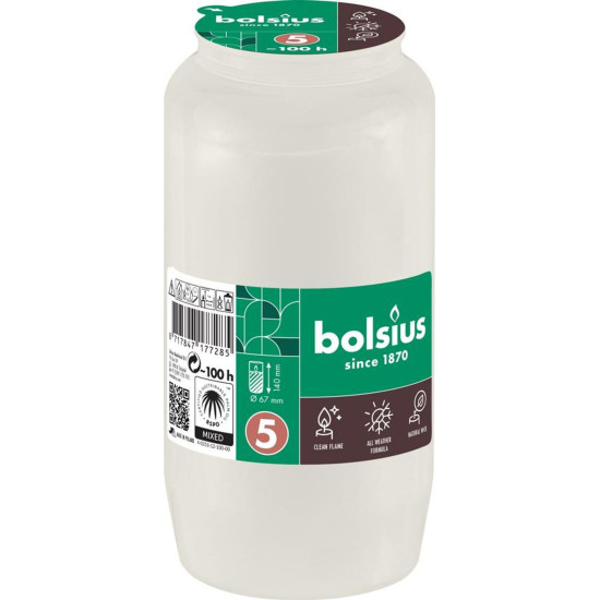 Парафин Bolsius, 100 ч, 317г, 67х140 мм