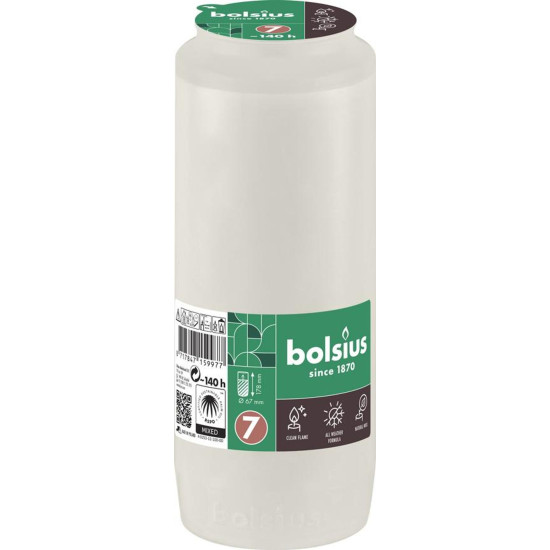 Refill Bolsius, 140 h, 471 g, 67x178 mm, for a sable, white, oil