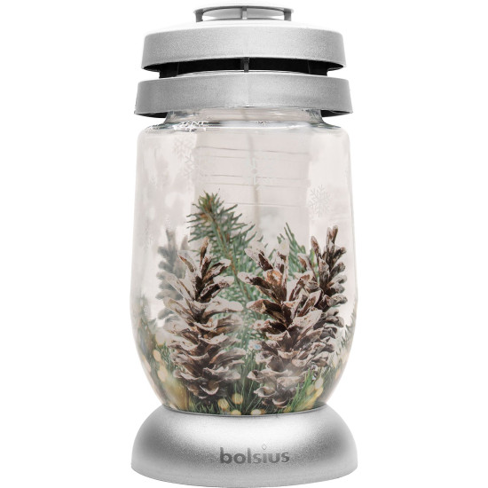 Bolsius 3D Рождественские шишки, 22,4 см, кладбищенские, с наполнителем 36 ч.