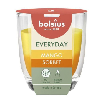 Bolsius ikdienas svece, mango sorbets, 80x70 mm, stikls Bolsius ikdienas svece, mango sorbets, 80x70 mm, stikls