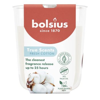 Bolsius True Scents svece, svaigs laukakmens, 80x73mm, stikls Bolsius True Scents svece, svaigs laukakmens, 80x73mm, stikls