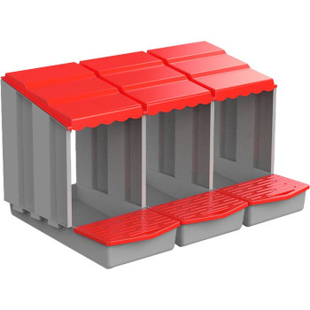 Strend Pro ligzdošanas kaste, dējējs, mājputniem, 3 nodalījumi, plastmasa, 84,5x51,5x47 cm, 3 vistām Strend Pro ligzdošanas kaste, dējējs, mājputniem, 3 nodalījumi, plastmasa, 84,5x51,5x47 cm, 3 vistām