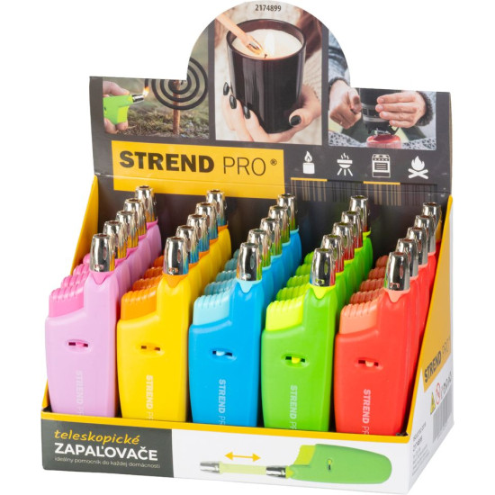 Šķiltavas Strend Pro, teleskopiskas, gāzes, Sellbox 25 gab Šķiltavas Strend Pro, teleskopiskas, gāzes, Sellbox 25 gab