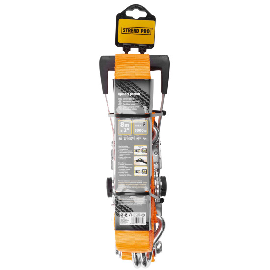 Стяжка Strend Pro TRS-501, ремень с храповым механизмом, 50 мм, L-6 м, макс. 5000 кг