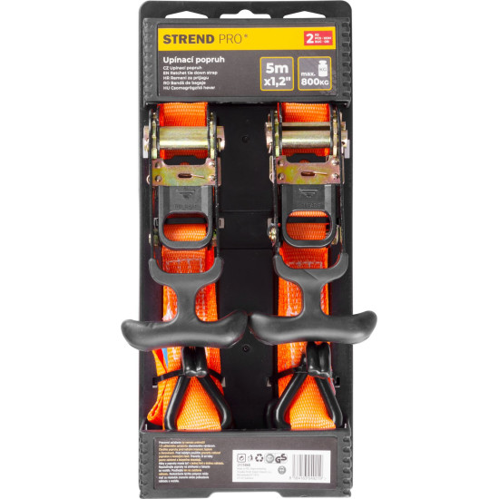 Clamping strap Strend Pro TRS-402, ratchet, 30 mm, L-5 m, max. 800 kg
