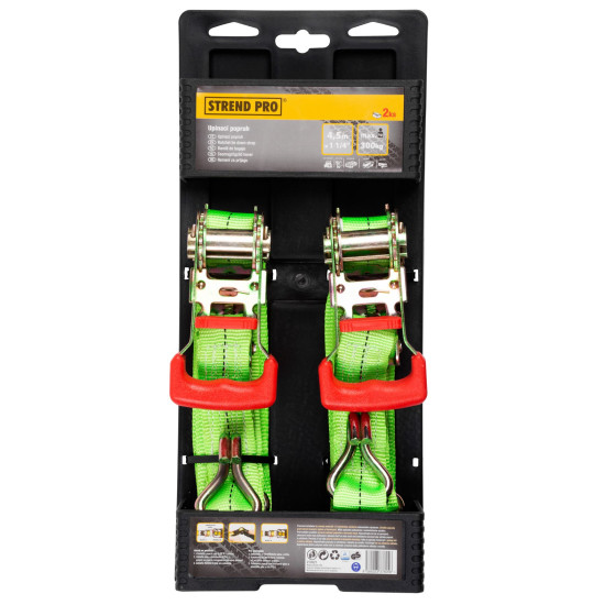 Стяжка Strend Pro TRS-705, ремень с храповым механизмом, 30 мм, L-4,5 м, макс. 600 кг, 2 шт.