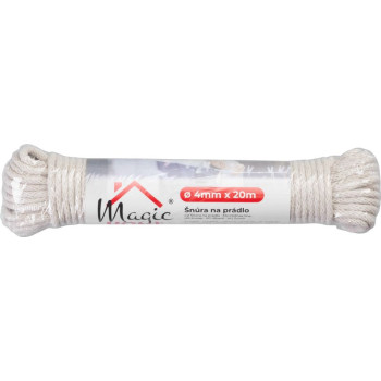 Веревка Cloth-Line L-20 м/4 мм, Хлопок, белый