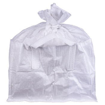 BigBag TSF2, 68x35x46 cm, PP, 2 ears, white, drawstring bag, flat bottom, max. 100 kg, garden