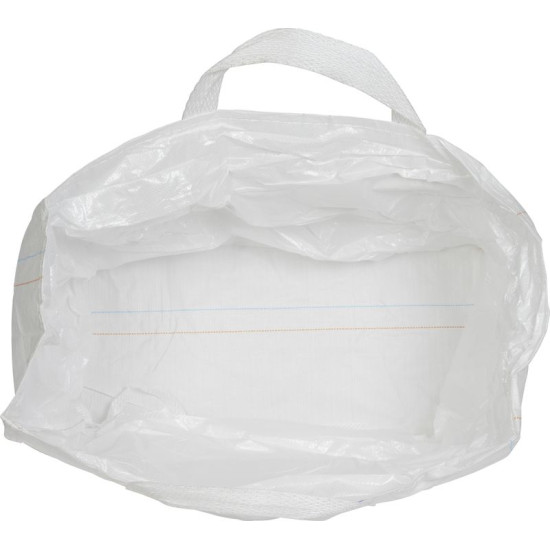 BigBag TSF2, 68x35x46 cm, PP, 2 ears, white, drawstring bag, flat bottom, max. 100 kg, garden
