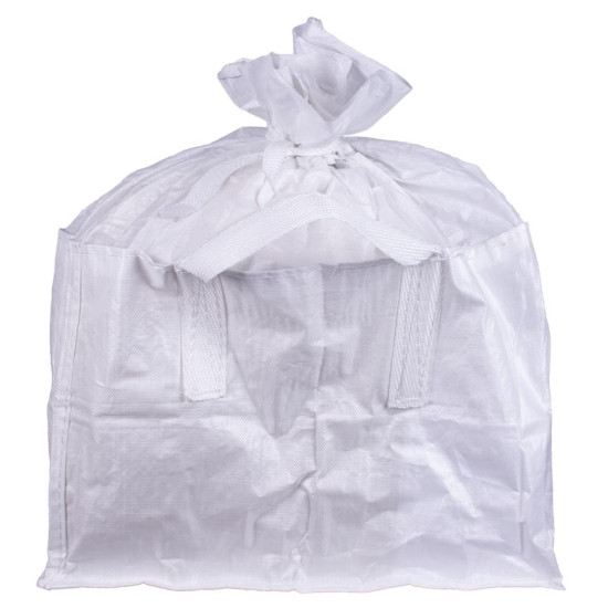 BigBag TSF2, 68x35x46 cm, PP, 2 ears, white, drawstring bag, flat bottom, max. 100 kg, garden