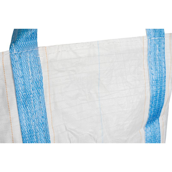 Bag BigBag TOF4, 90x90x120 cm, PP, 4 ears, white, flat bottom bag, max. 1000 kg