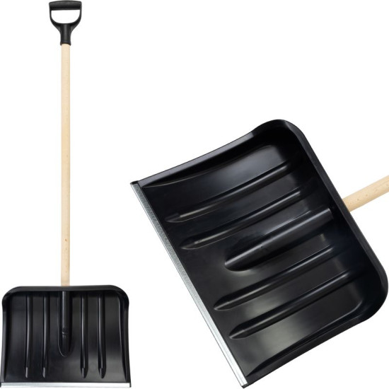 PVC snow shovel 440x350 mm with handle