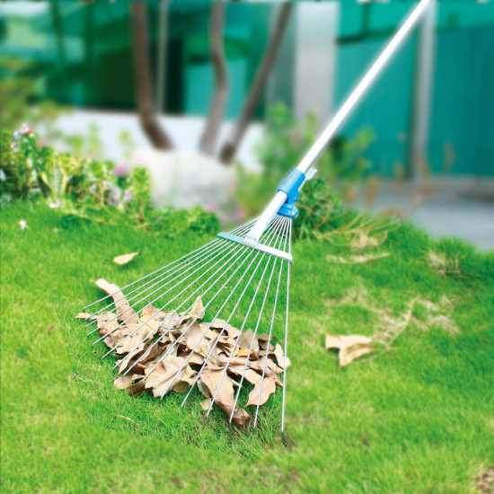 Leaf rake AQUACRAFT® 380310, PREMIUM, garden, adjustable, ALU handle