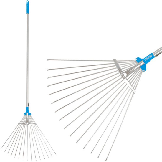 Leaf rake AQUACRAFT® 380310, PREMIUM, garden, adjustable, ALU handle