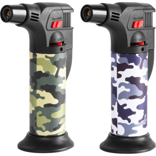 Šķiltava Strend Pro Mini deglis, kamuflāža, 75x45x120 mm, kaste 12 gab.