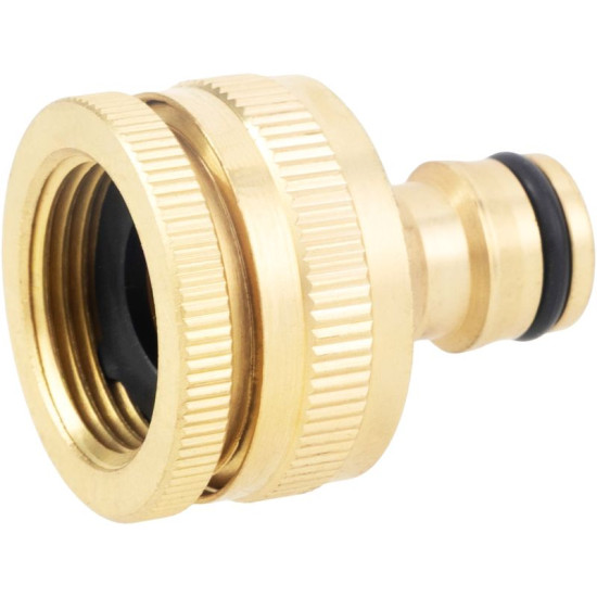 Адаптер с краном GF341, переходник 3/4"-1, коннекторы 1/2", насадка