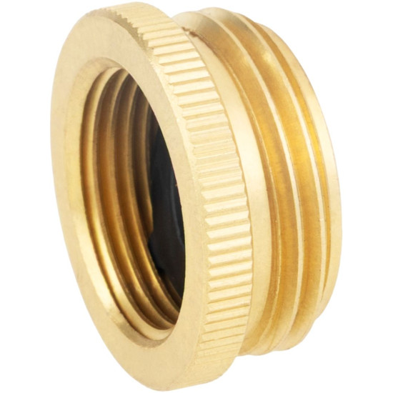 Адаптер с краном GF341, переходник 3/4"-1, коннекторы 1/2", насадка