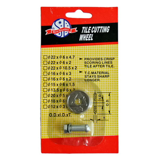 Запасное режущее колесо для кафелерезки 16х6 мм.