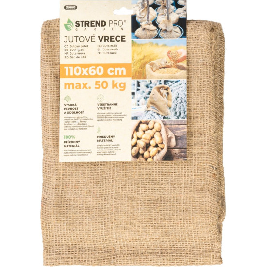 Bag Strend Pro Garden, jute, 110x60 cm, max. 50 kg, without drawstring Bag Strend Pro Garden, jute, 110x60 cm, max. 50 kg, without drawstring