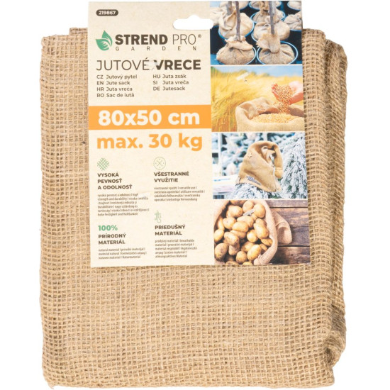 Bag Strend Pro Garden, jute, 80x50 cm, max. 30 kg, without drawstring