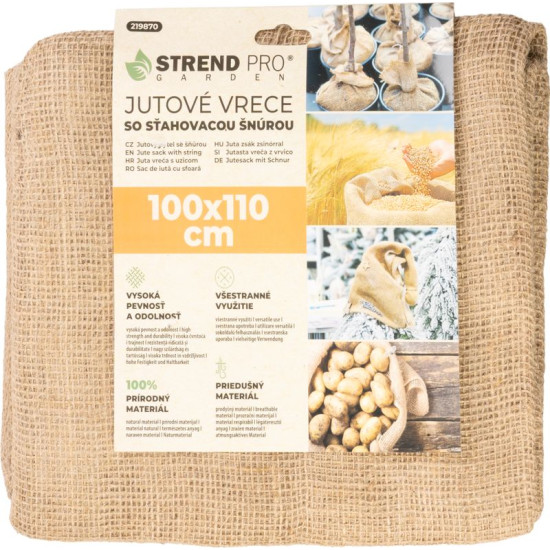 Bag Strend Pro Garden, jute, 100x110 cm, with drawstring Bag Strend Pro Garden, jute, 100x110 cm, with drawstring
