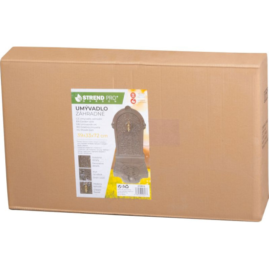 Раковина Strend Pro Garden LT-H20505, садовая, коричневая, 390x330x720 мм