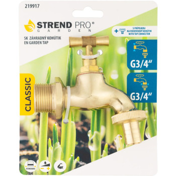 Strend Pro jaucējkrāns, Gardens izlietnei, misiņš, 3/4"