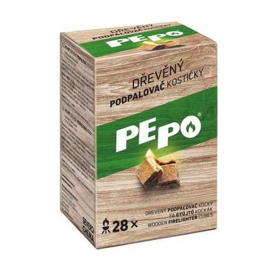 PE-PO® ugunsdzēsības starteris koka 28 gab kamīna krāsns šķiltavas