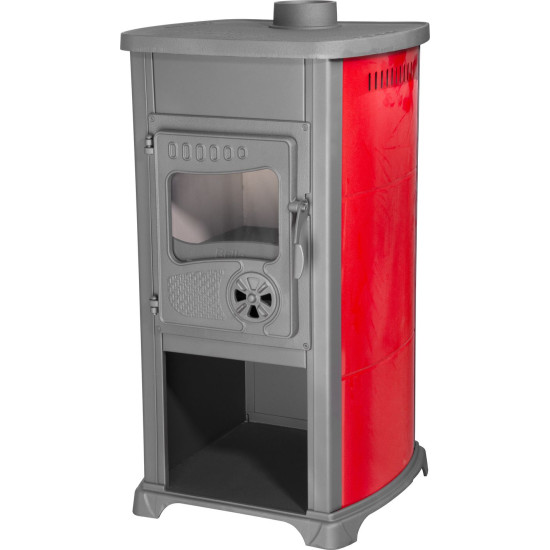 Plīts Bella Thalia, sarkans, 5,4 kW, 120 cm, čuguns/šamots Plīts Bella Thalia, sarkans, 5,4 kW, 120 cm, čuguns/šamots