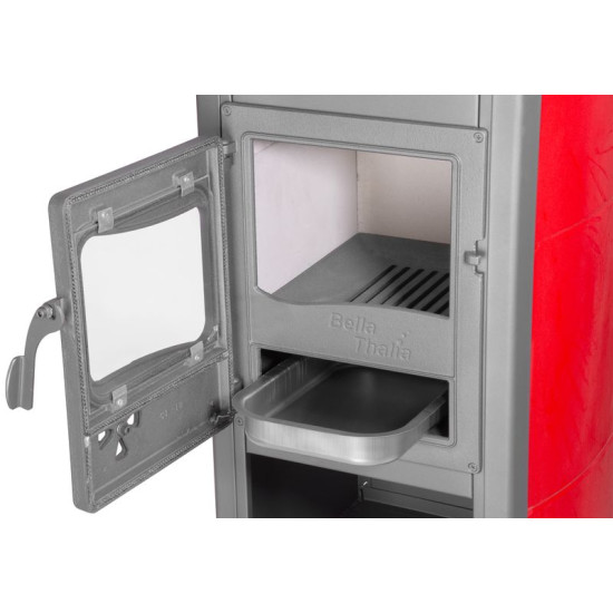 Plīts Bella Thalia, sarkans, 5,4 kW, 120 cm, čuguns/šamots Plīts Bella Thalia, sarkans, 5,4 kW, 120 cm, čuguns/šamots