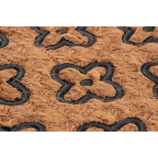 MagicHome RBP 196 mat, in front of the door, Flowers, 45x75 cm, rubber/panama