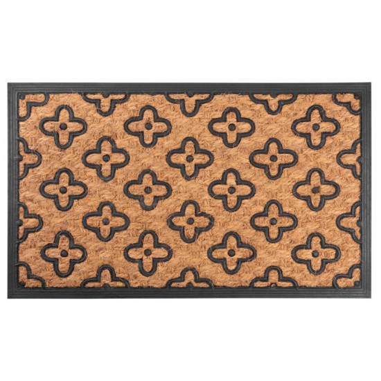MagicHome RBP 196 mat, in front of the door, Flowers, 45x75 cm, rubber/panama
