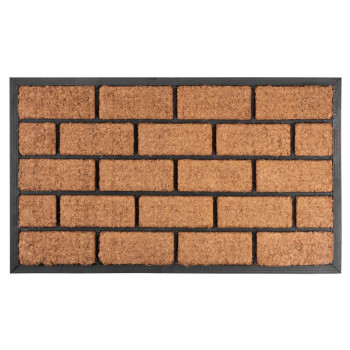 MagicHome RBC 124 mat, in front of the door, Brickwall, 45x75 cm, rubber/coconut