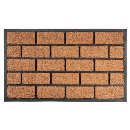 MagicHome RBC 124 mat, in front of the door, Brickwall, 45x75 cm, rubber/coconut