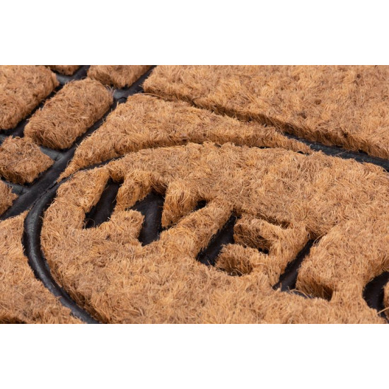 MagicHome RBC 196 mat, in front of the door, Welcome, 45x75 cm, rubber/coconut