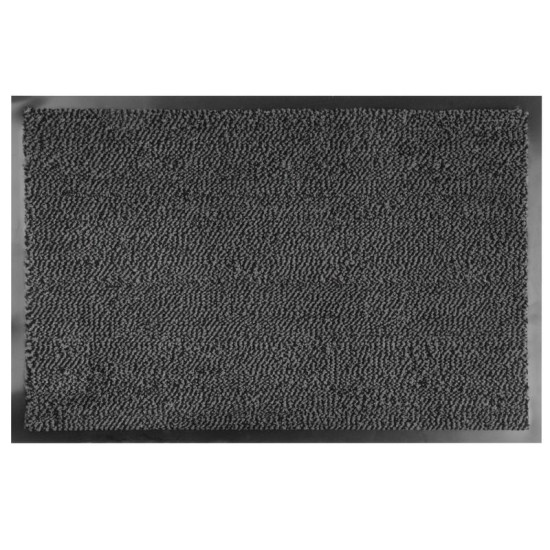Коврик MagicHome CPM 304 перед дверью, 40х60 см, черный/серый