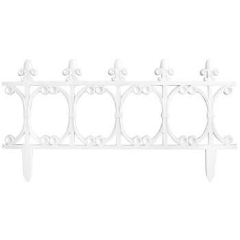 Žogs Fence Gardens F755, 64x34 cm, plastmasas, balts, mini dekoratīvs žogs Žogs Fence Gardens F755, 64x34 cm, plastmasas, balts, mini dekoratīvs žogs