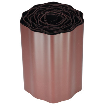 Бордюр Strend Pro Garden, 200 мм, L-9 м, коричневый, газонный, пластик