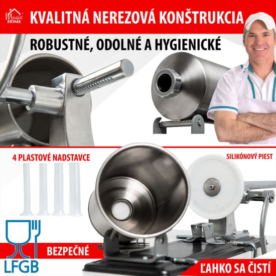 Аппарат для формовки рorking SM208, для сосисок и колбасы, горизонтальный, 4 кг, ручной