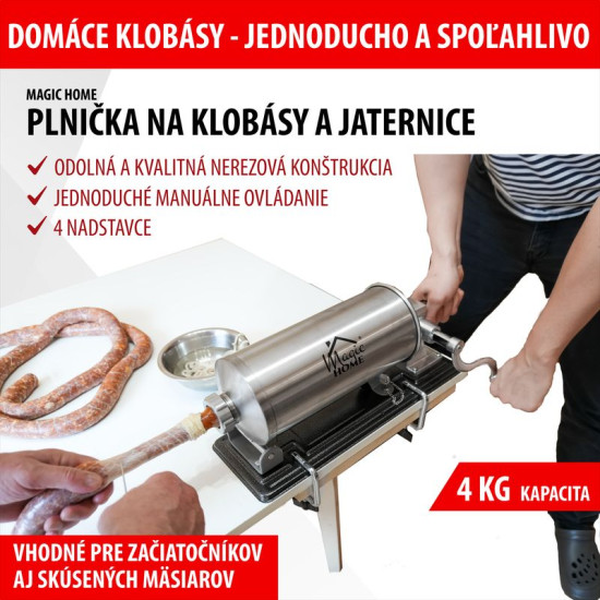 Аппарат для формовки рorking SM208, для сосисок и колбасы, горизонтальный, 4 кг, ручной