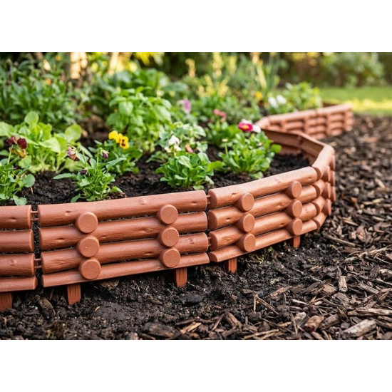 Dārza žogs GF067, 44x31 cm, plastmasa, terakota