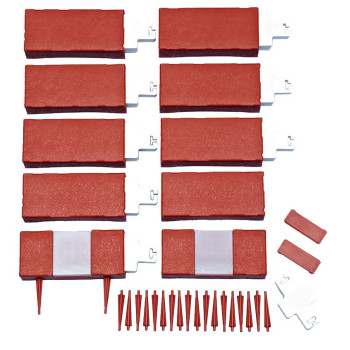 Mauriņa apmale GE089, 20x9x4 cm, PP, LED, pac. 10 gab, garums 2,20m